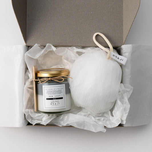 Low-Soap Gift Set (Muku Low-Soap, Foaming Net)